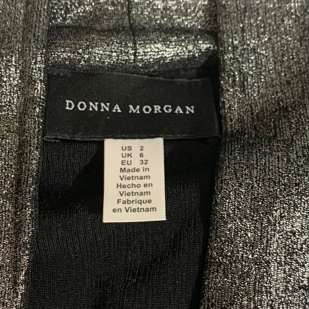 DONNA MORGAN Metallic Stretch Pocket Bodycon Dress Size 2 - Picture 6 of 9